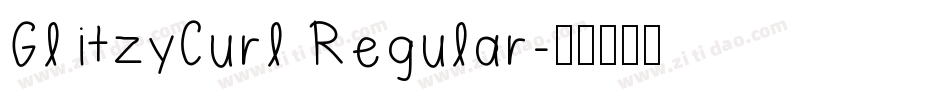 GlitzyCurl Regular字体转换